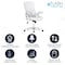 Flash Furniture Office Chair, Mesh, White HL-0016-1-WH-WH-GG - alternate 8